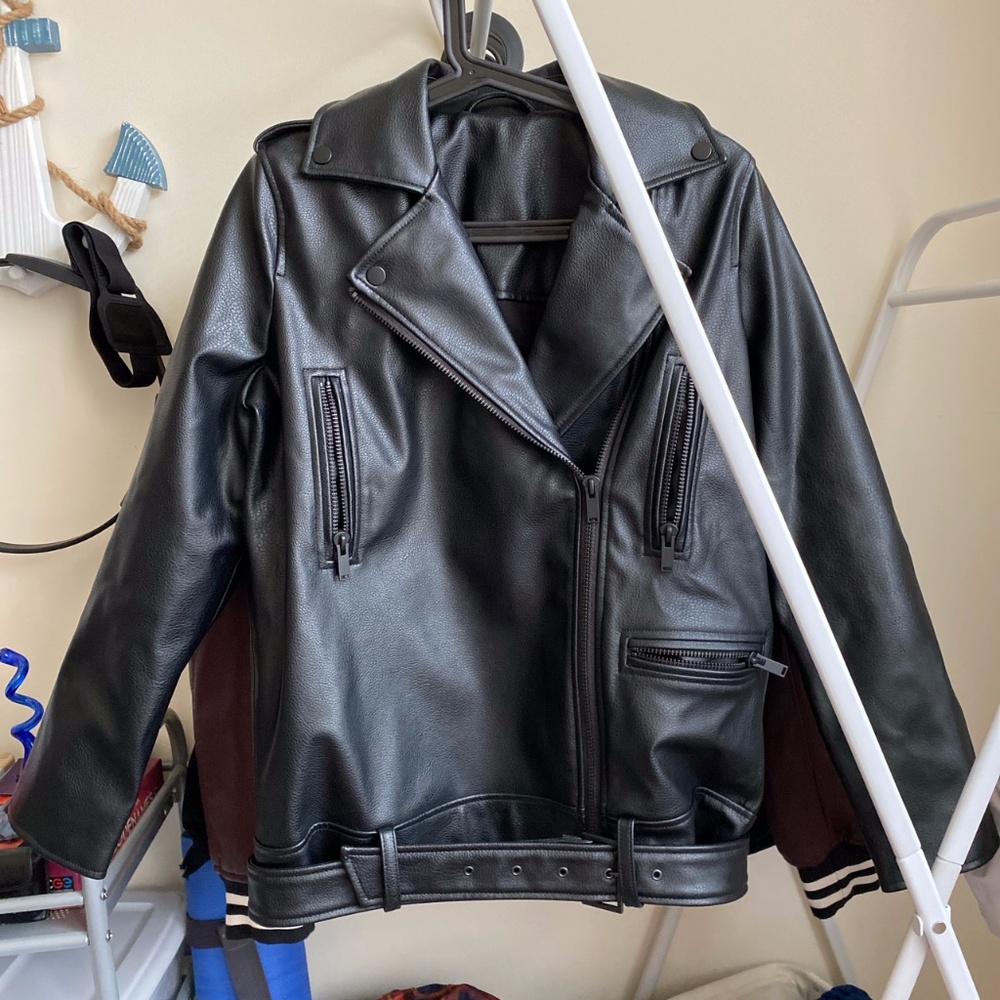 Oak and Fort Faux Leather Jacket